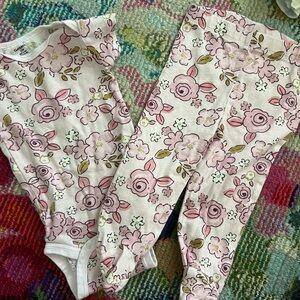 Gerber Pink Floral Kids Pajama Set